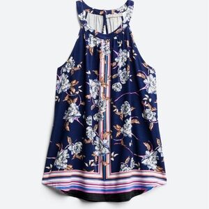 Daniel Rainn Navy Floral Tank Top